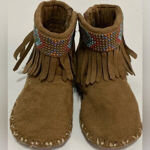 Stuart Weitzman Kids Moccasins with Colorful Beads